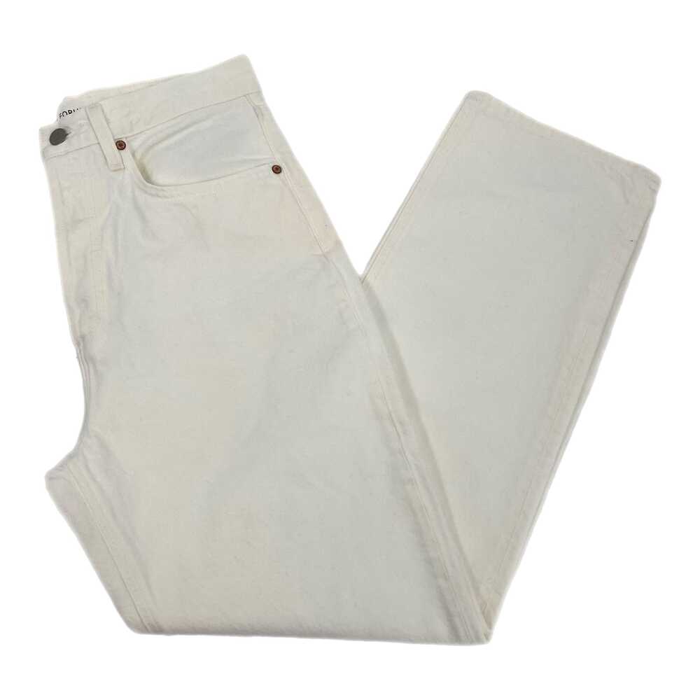 Denim Forum White Joni High Rise Loose Jeans | Size 29 Regular